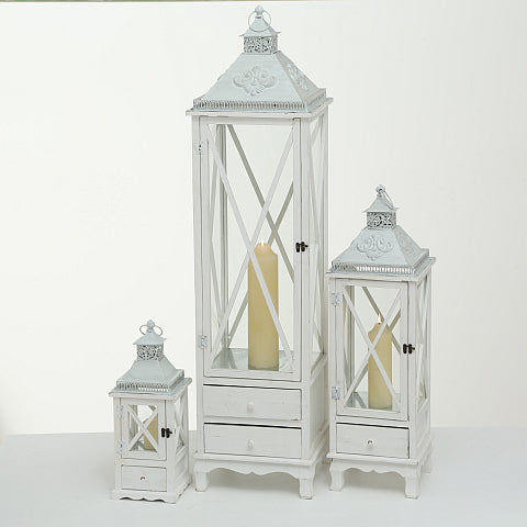 Lanterna Bianca Thierry 50 Cm