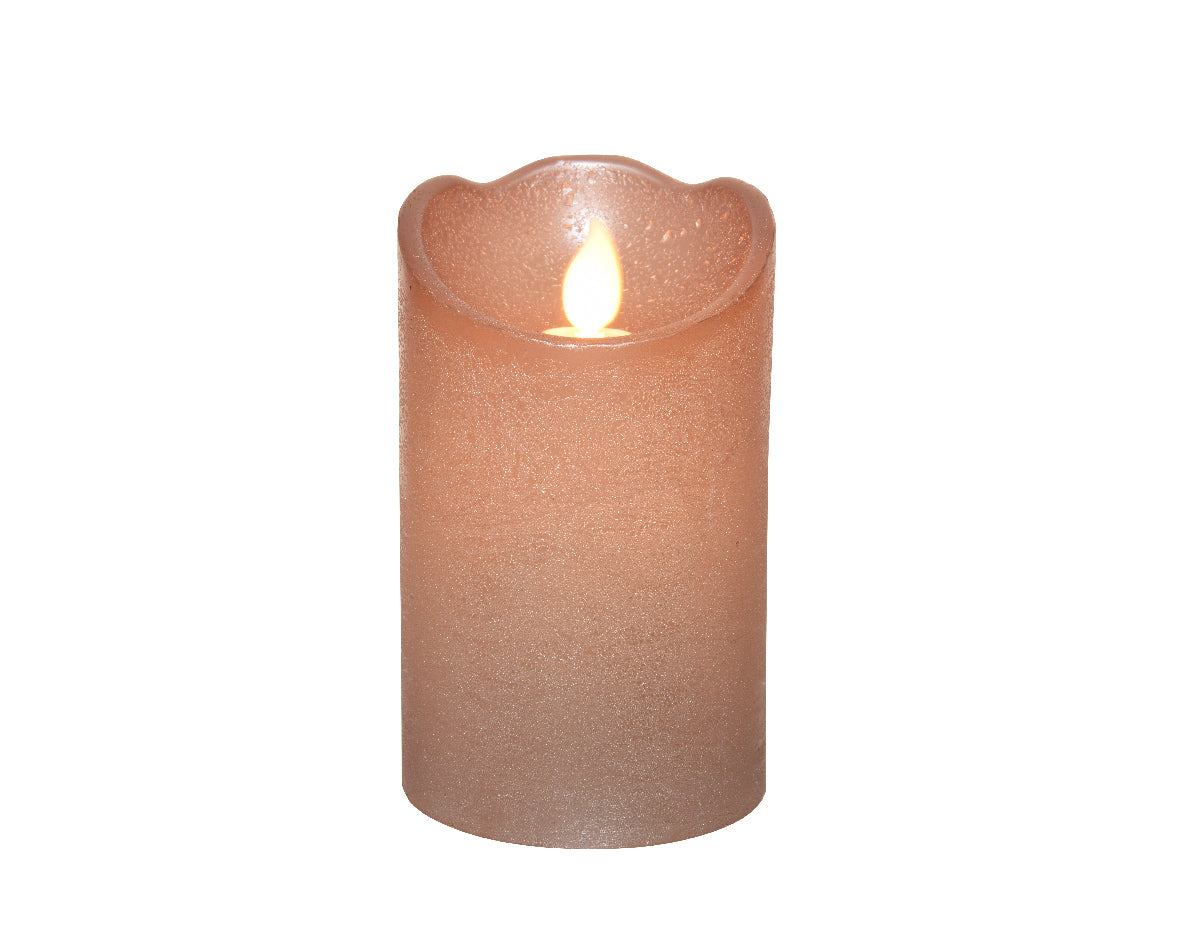 Candela Blush Pink 7,5X12,5 Cm Fiamma Led Warm White
