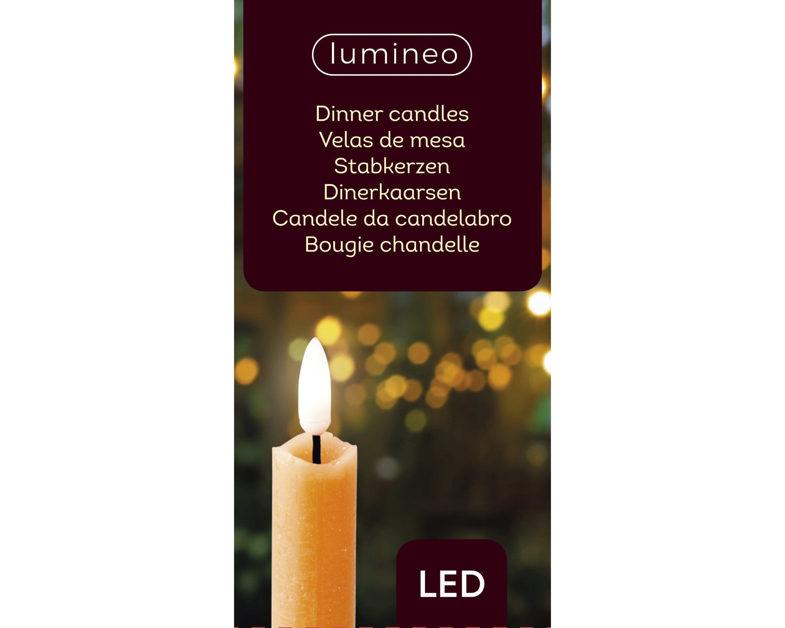 Candele Finte Ambra 2 Pezzi