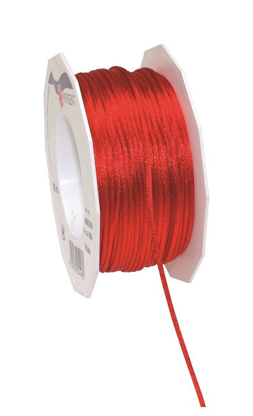 Nastro Rhein Red 3 mm x 50 ml per decorazioni e confezioni regalo su bobina - DeMatteis.it