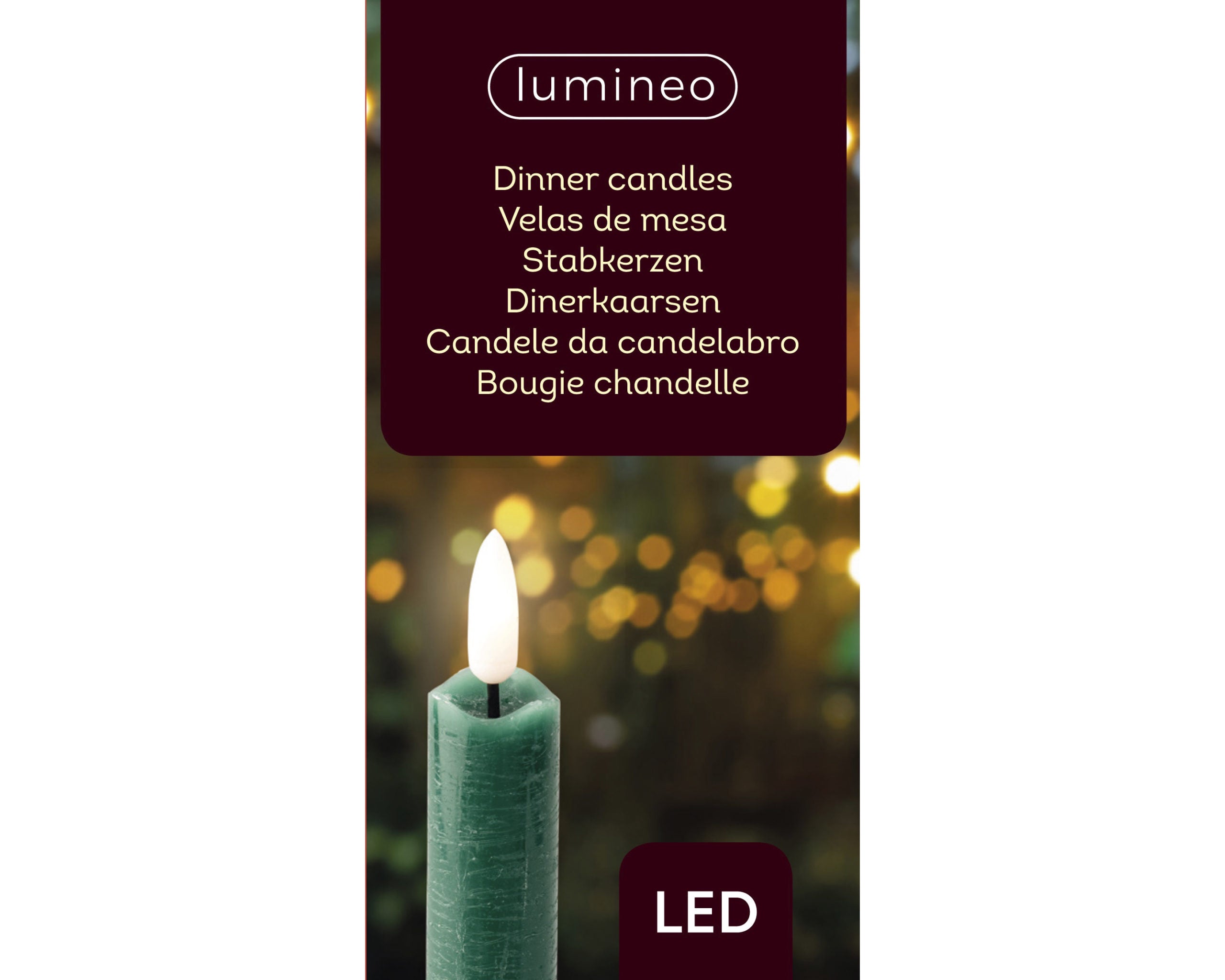 Candele Finte Verdi 2 Pezzi