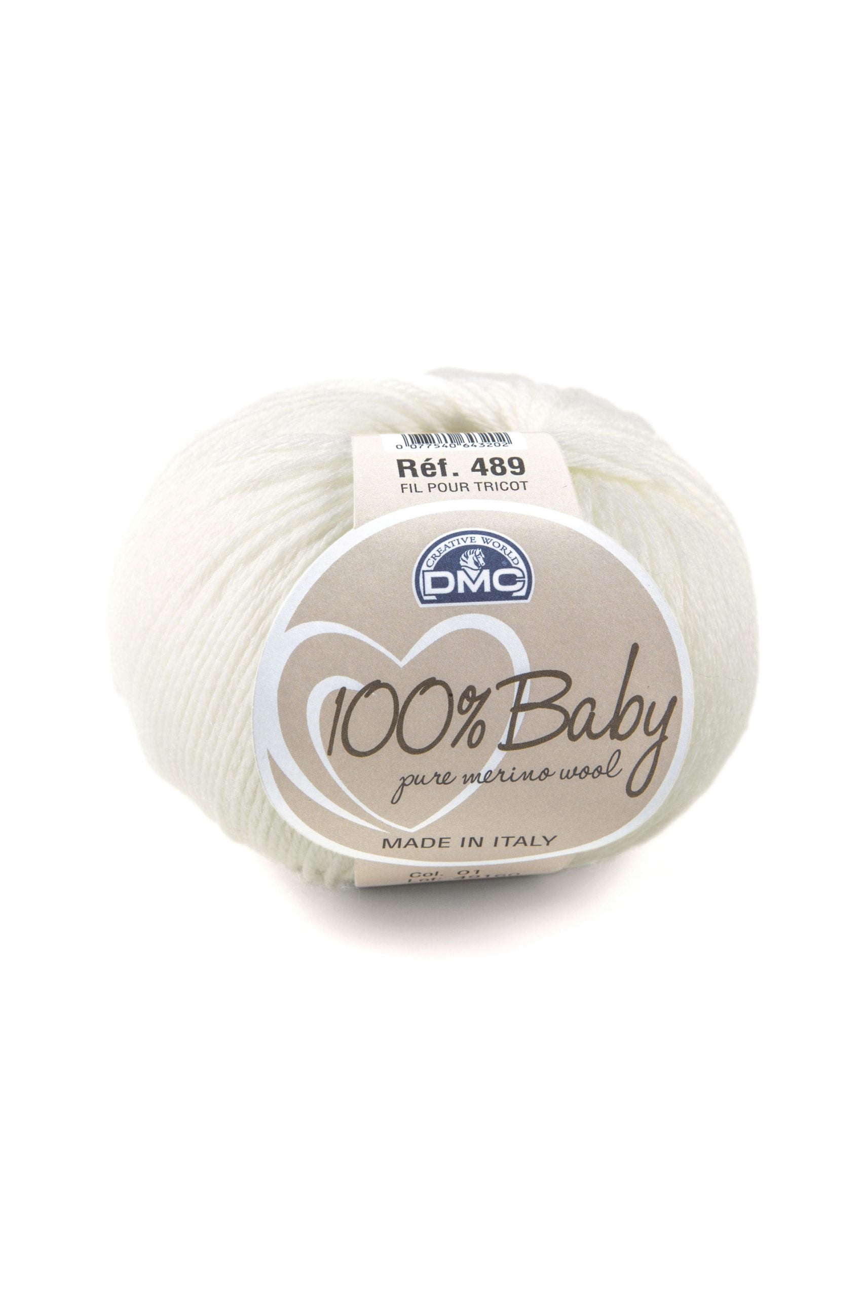 Lana Dmc 100% Baby Colore 01: Morbida lana ideale per realizzare capi d'abbigliamento e accessori per bambini, disponibile in una vasta gamma di tinte pastello. | Dematteis.it