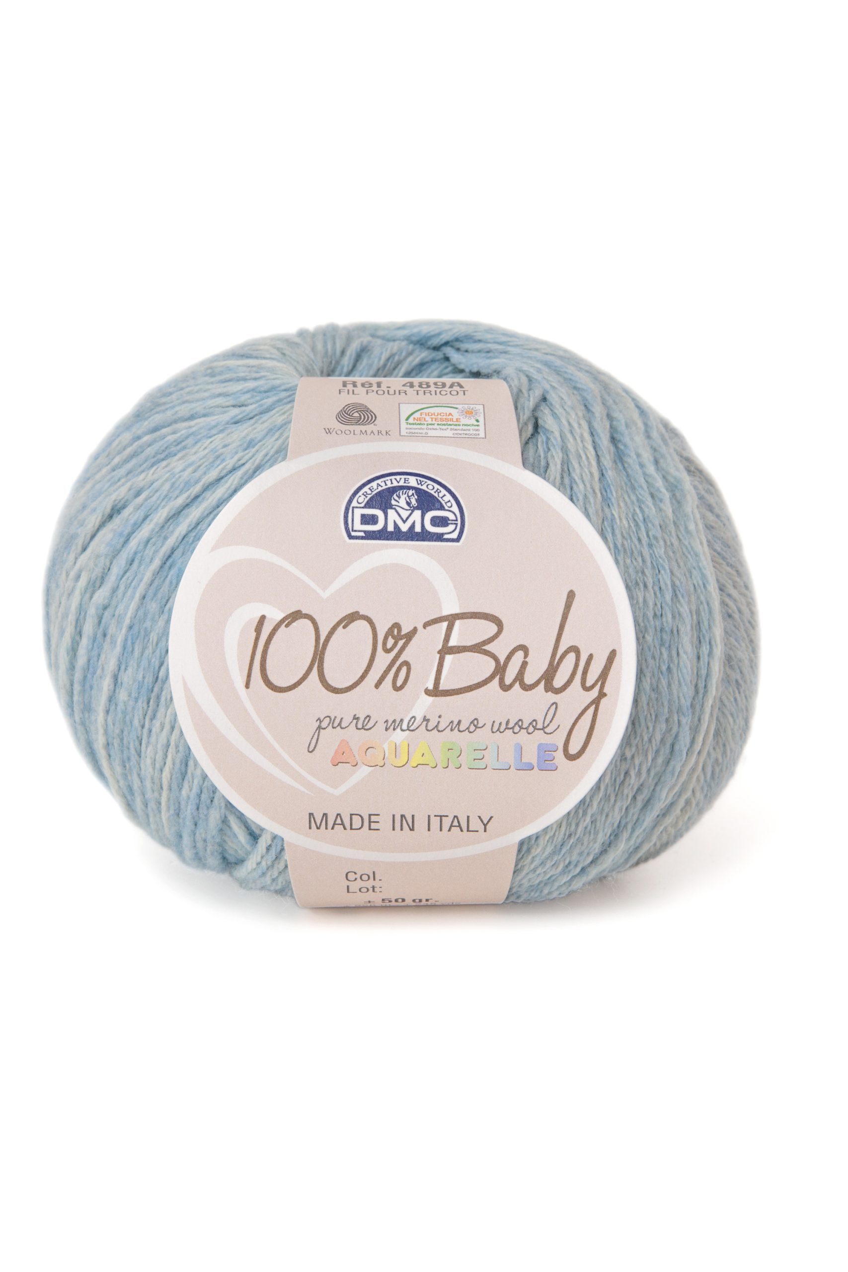 Lana Dmc 100% Baby Aquarelle Colore 1380: Matassa di filato in morbida lana di alta qualità, ideale per la realizzazione di capi d'abbigliamento e accessori per bambini. | Dematteis.it