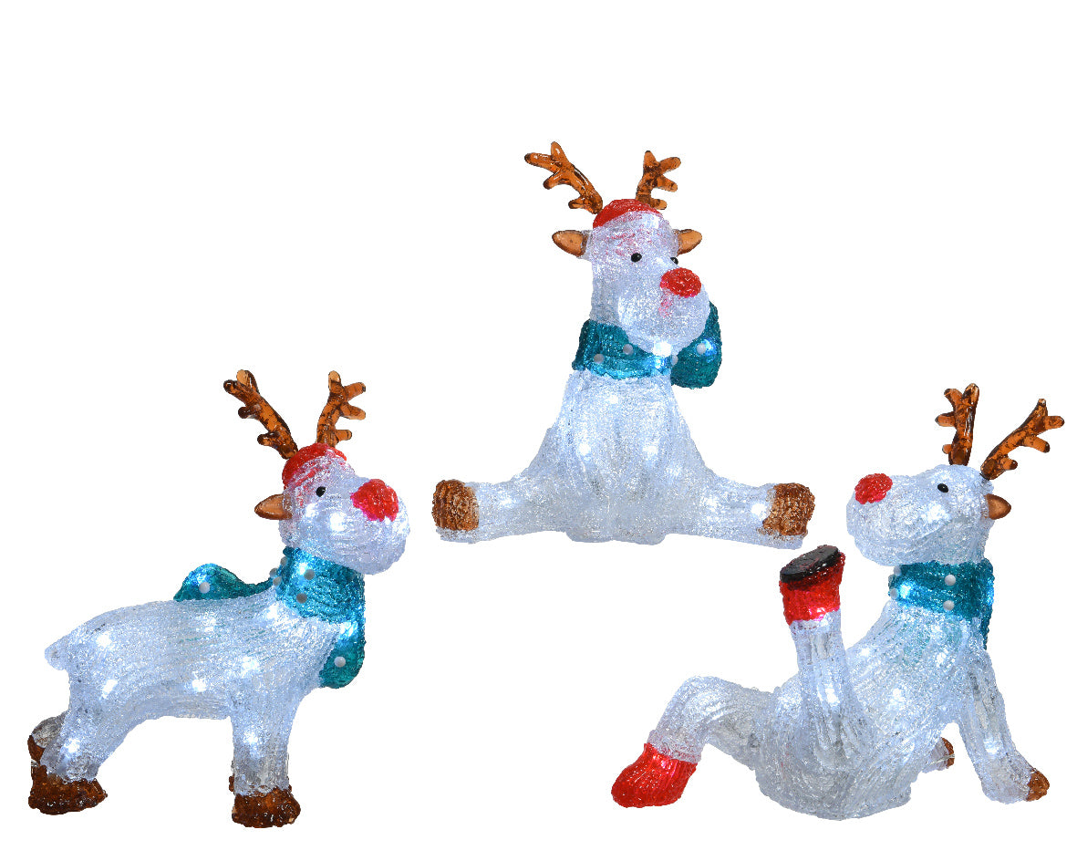 Renna Luminosa decorazione natalizia con LED Kaemingk per addobbi natalizi - DeMatteis.it