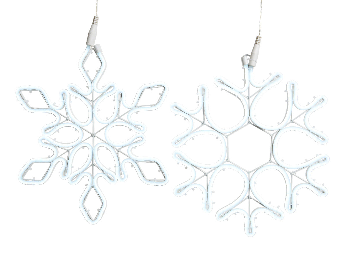 Fiocco Di Neve Led 108 cm decorazione natalizia luminosa Kaemingk per esterno e interno - DeMatteis.it