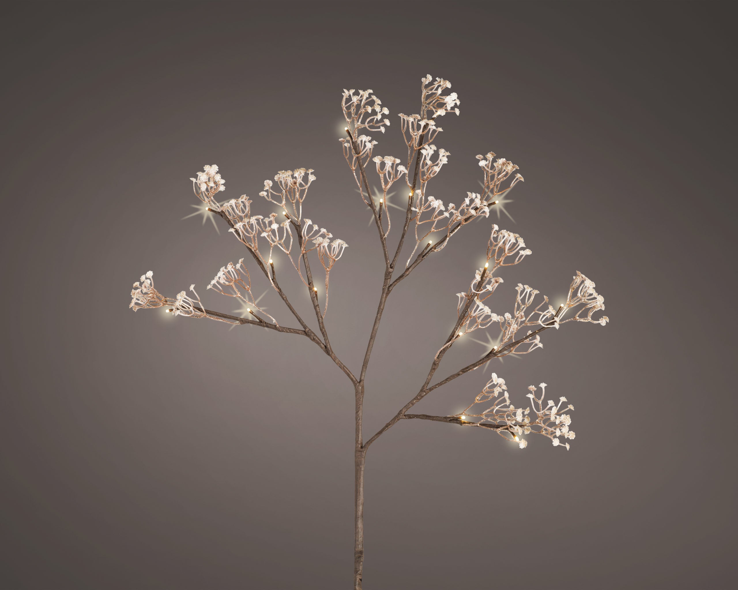 Ramo Con Fiori Led 75 cm decorazione natalizia luminosa Kaemingk per addobbi natalizi - DeMatteis.it