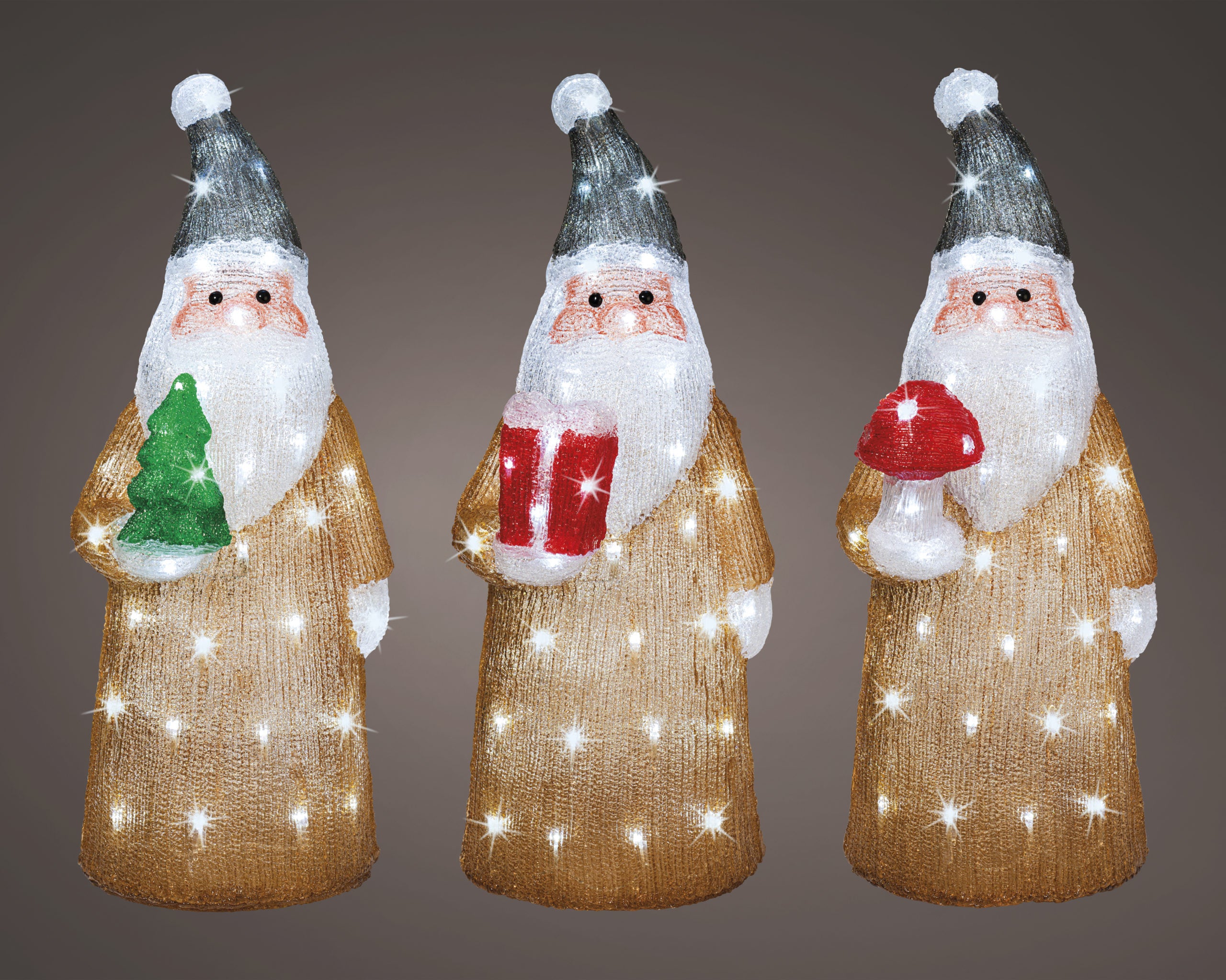 Babbo Natale Luminoso decorazione natalizia con LED da 73 cm per allestimenti festivi - DeMatteis.it