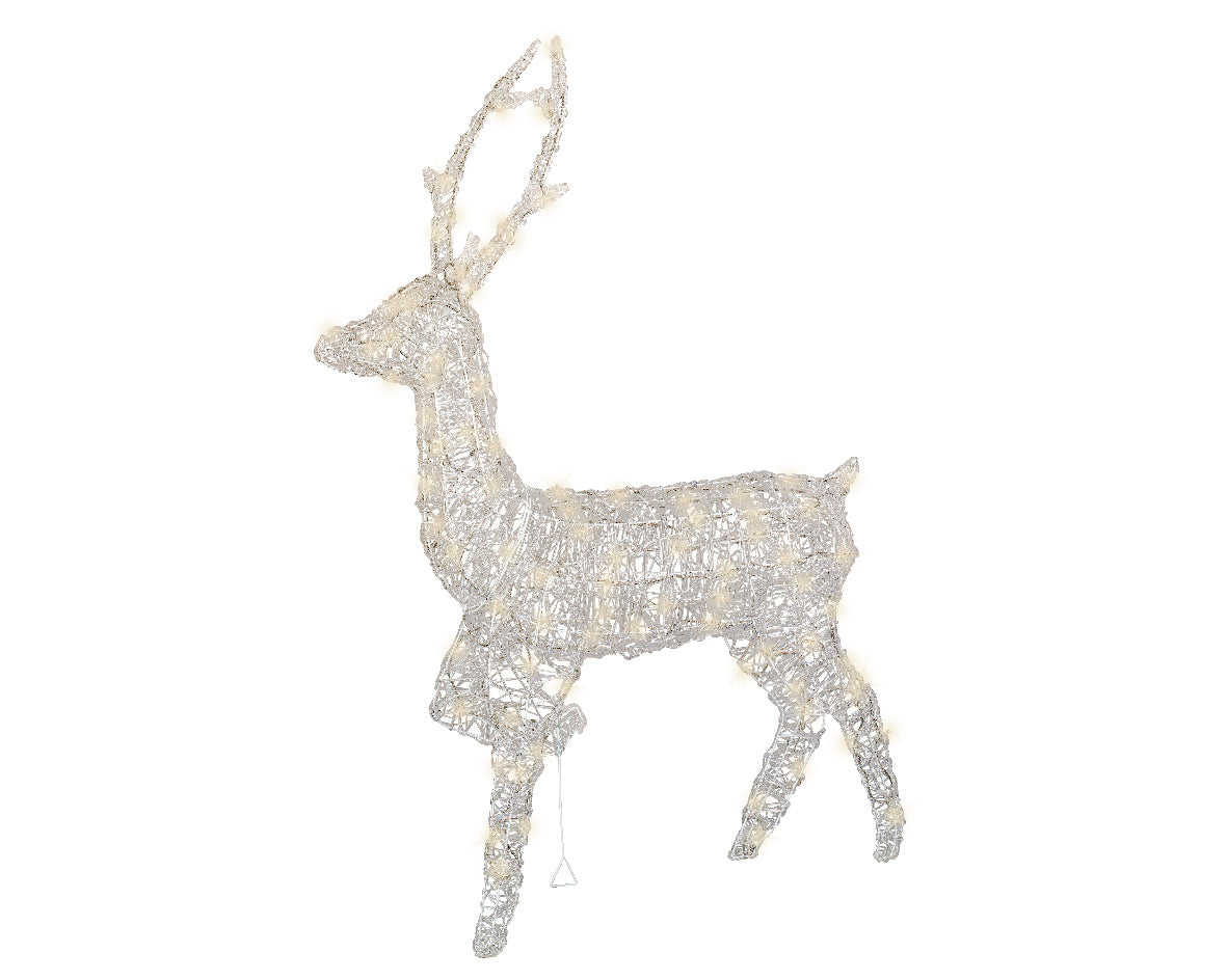 Renna Luminosa decorativa 87x40x116 cm con 120 LED luce calda per decorazioni natalizie - DeMatteis.it