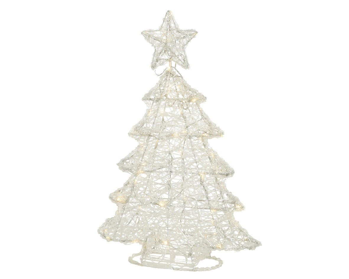 Albero Luminoso decorativo natalizio con 70 LED luce calda dimensioni 52x20x74 cm per decorazione natalizia - DeMatteis.it