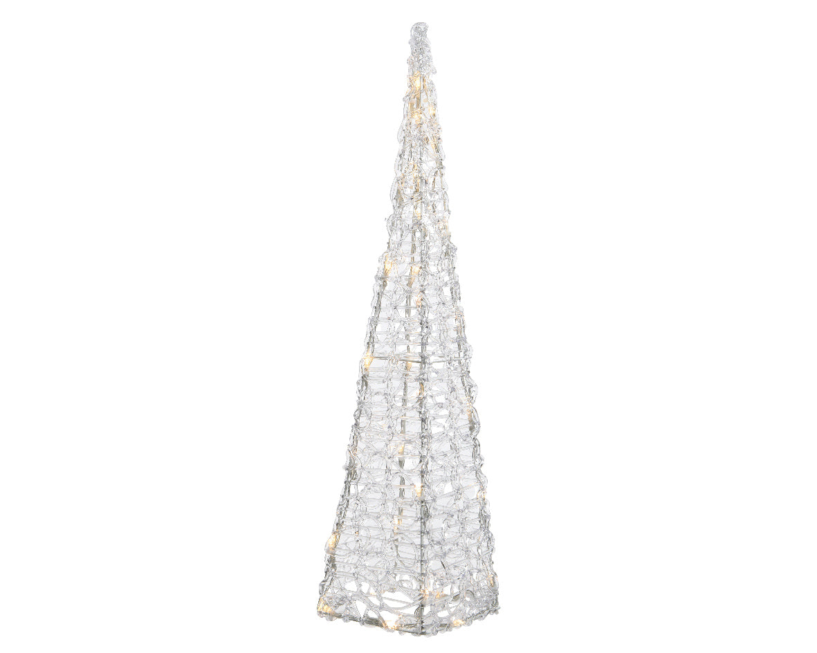 Piramide Luminosa Natalizia 118 cm decorazione natalizia con luci LED Kaemingk - DeMatteis.it