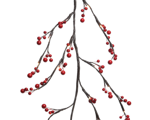 Ramo Natalizio Con Bacche 150 cm decorazione natalizia artificiale per addobbi festivi - DeMatteis.it