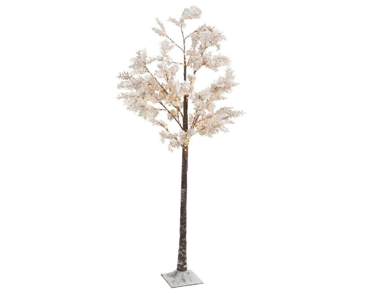 Albero Luminoso Da Esterno Con Fiori 180 cm decorazione natalizia Kaemingk con illuminazione LED per esterni - DeMatteis.it