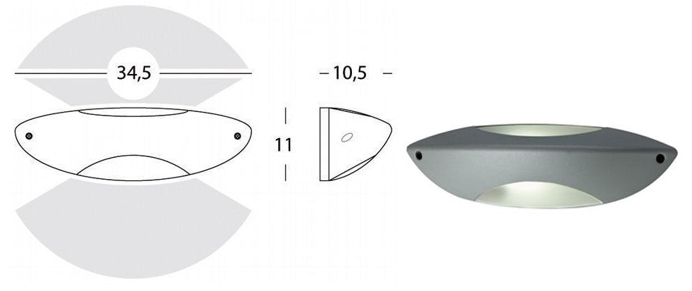 Applique Stretta Rock Alluminio