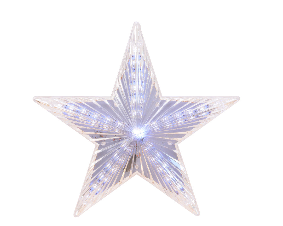Puntale Stella Luminosa 22 cm con 31 LED per decorazione albero di Natale - DeMatteis.it