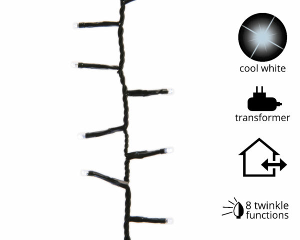 Luminaria di Natale 700 Led Kaemingk per decorazioni natalizie con luce bianca fredda e 8 funzioni lampeggianti - DeMatteis.it
