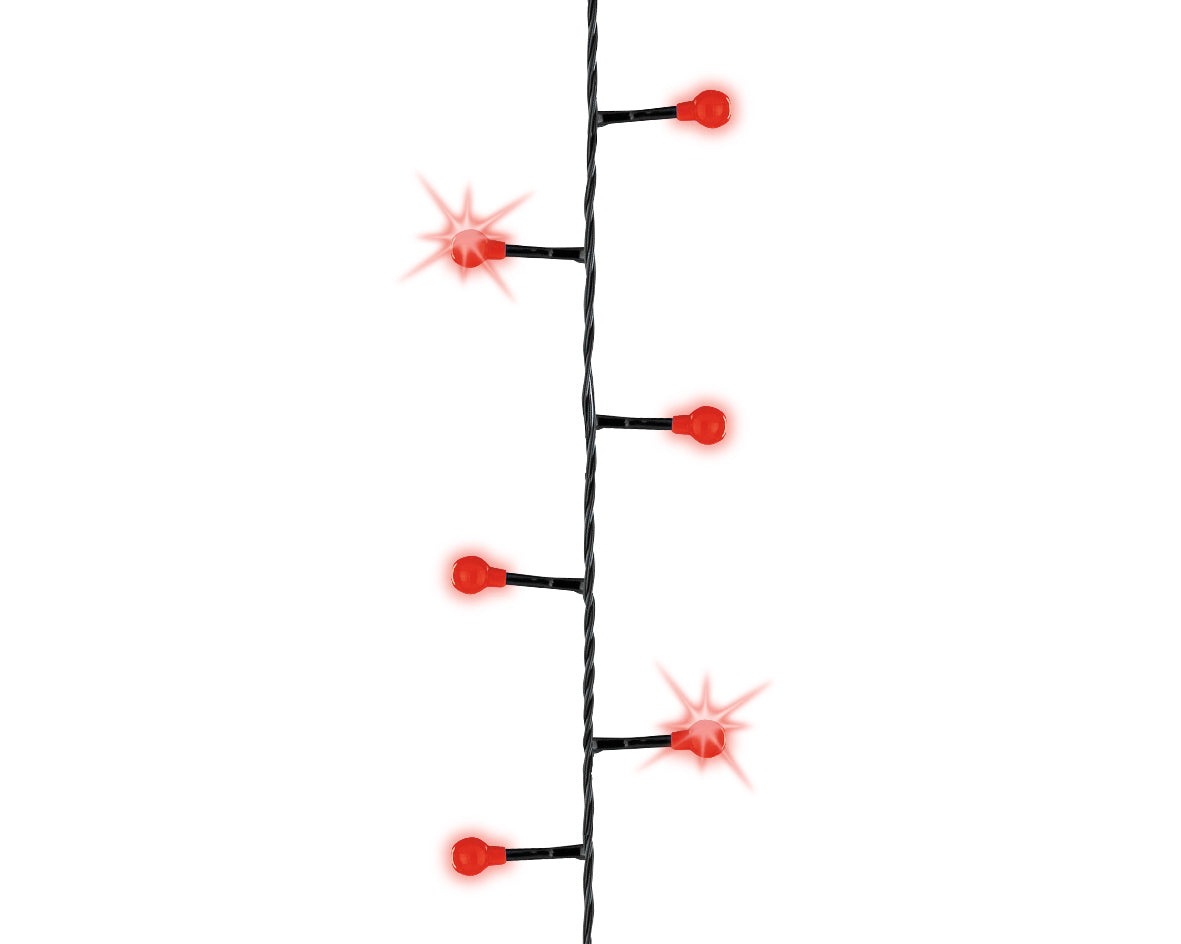 Luminaria 500 Bacche Rosse 11 m per decorazioni natalizie interne ed esterne di alberi e vetrine - DeMatteis.it