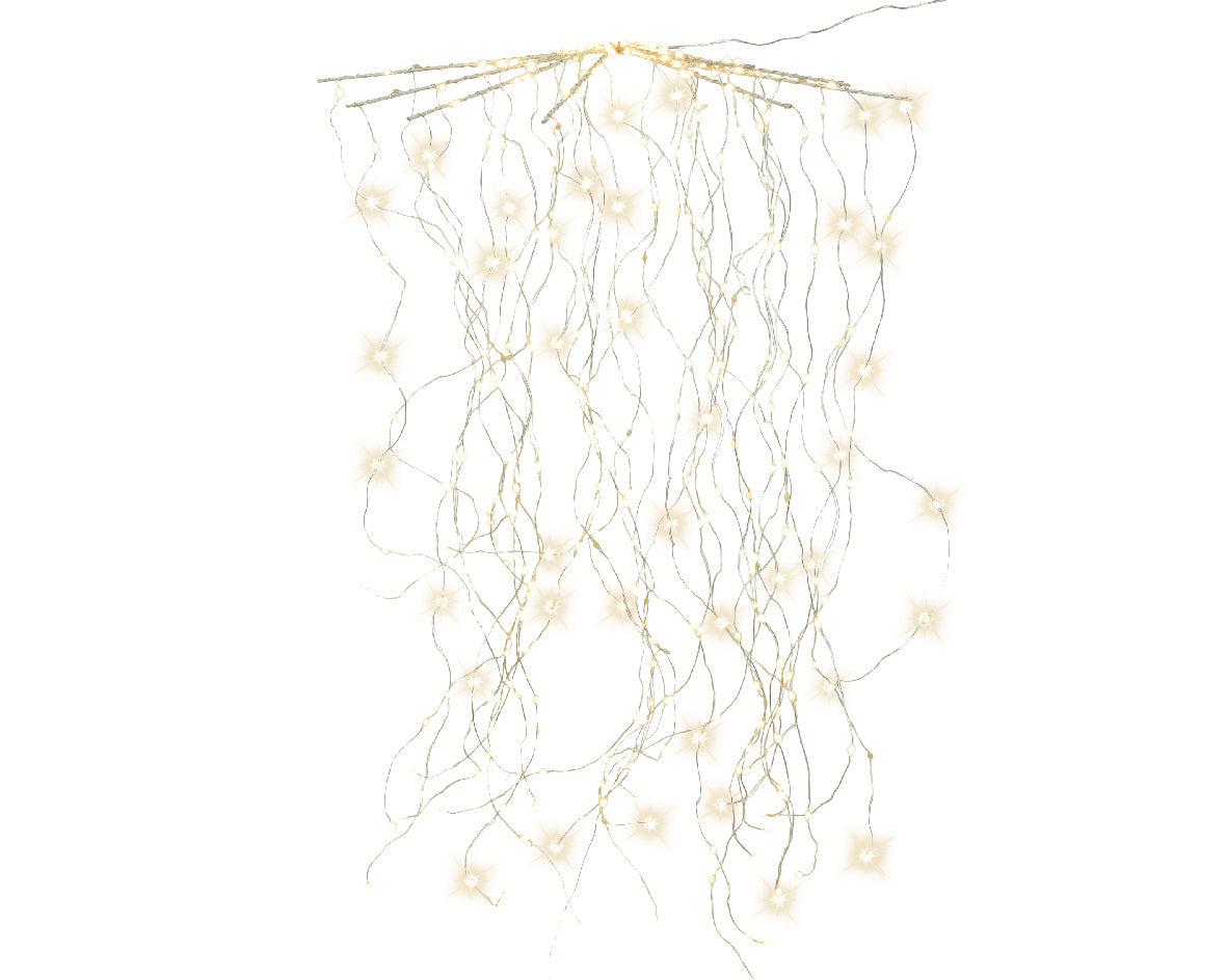 Cascata 720 microled luce calda decorazione natalizia luminosa con 720 luci LED per addobbi natalizi - DeMatteis.it