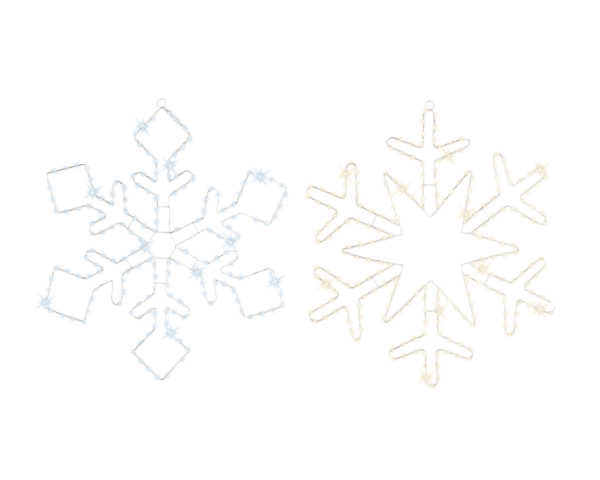 Fiocco di Neve Luci Led decorazione natalizia illuminata Kaemingk per addobbi natalizi - DeMatteis.it