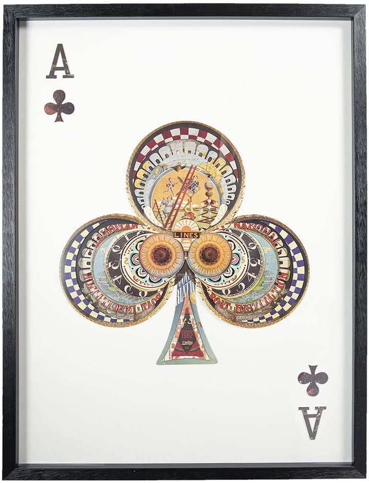Quadro Carta Da Gioco Asso Trifogli 75X100 Cm
