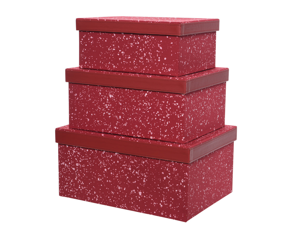 Scatola Rivestita Rossa 35X26X17 Cm