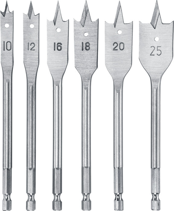 Set 6Pz Mecchie Testa Piatta D10-25Mm