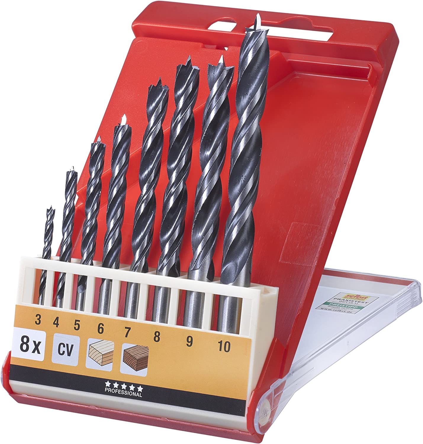 Set 8Pz Punte Elicoidali X Legno D3-10Mm