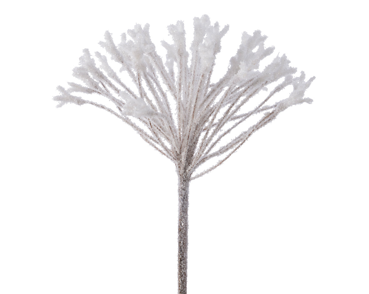 Ramo Ghiacciato White 67 cm decorativo in plastica per addobbi natalizi e decorazioni invernali - DeMatteis.it