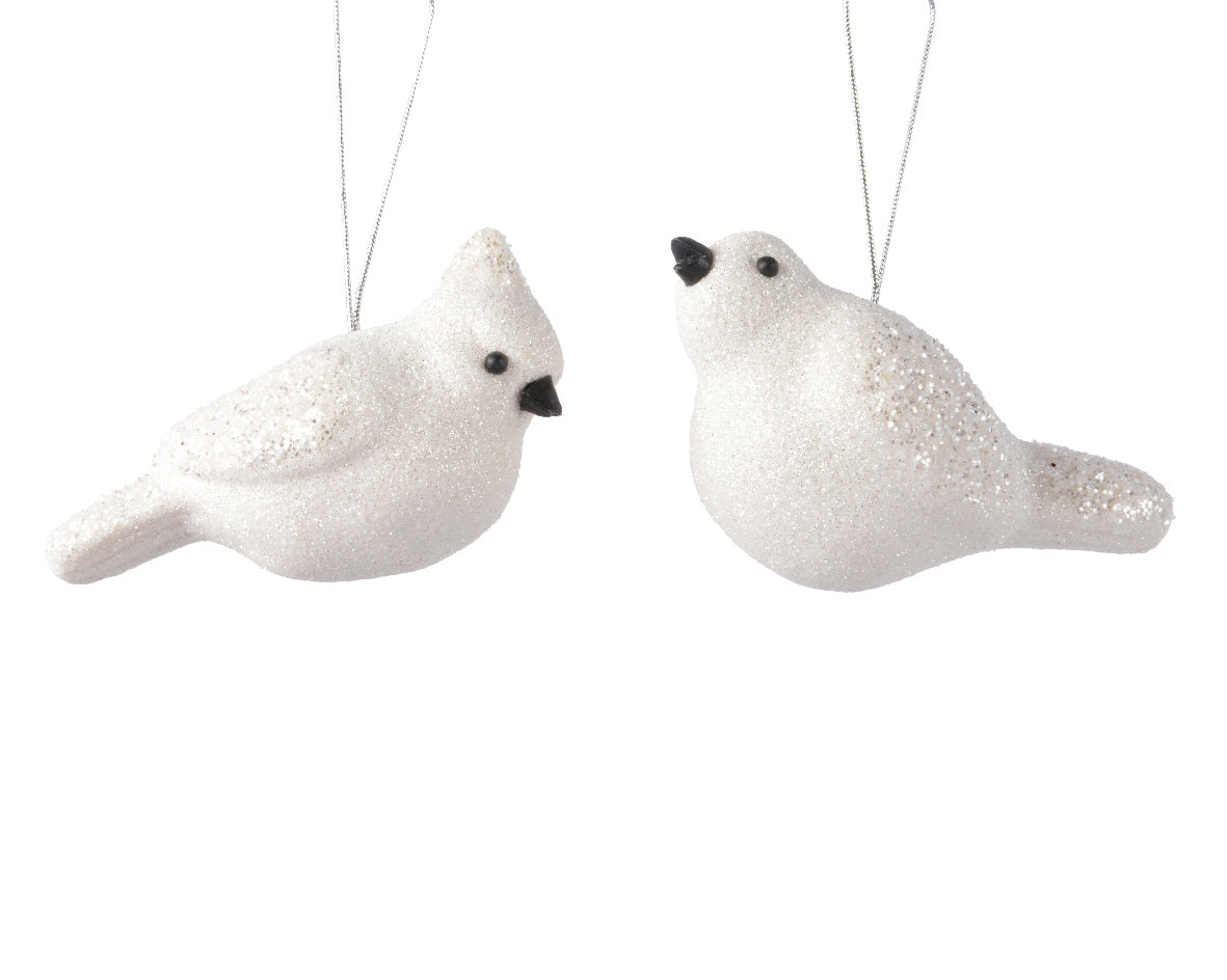 Pendente Uccellino decorativo da 6 cm in plastica per addobbi natalizi con cordino di sospensione - DeMatteis.it