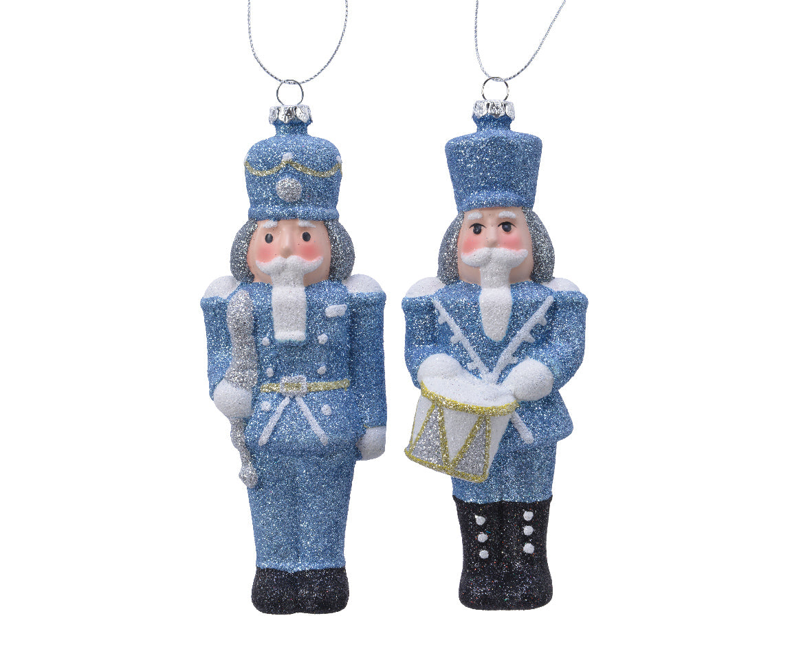 Pendente Schiaccianoci Blu decorazione natalizia da appendere altezza 16 cm ornamento natalizio - DeMatteis.it