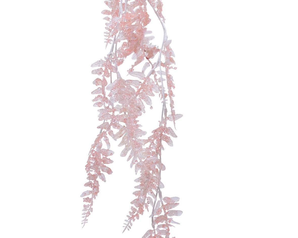 Ramo Felce Blush Pink Ghiacciato decorativo artificiale da 70 cm per allestimenti e decorazioni - DeMatteis.it