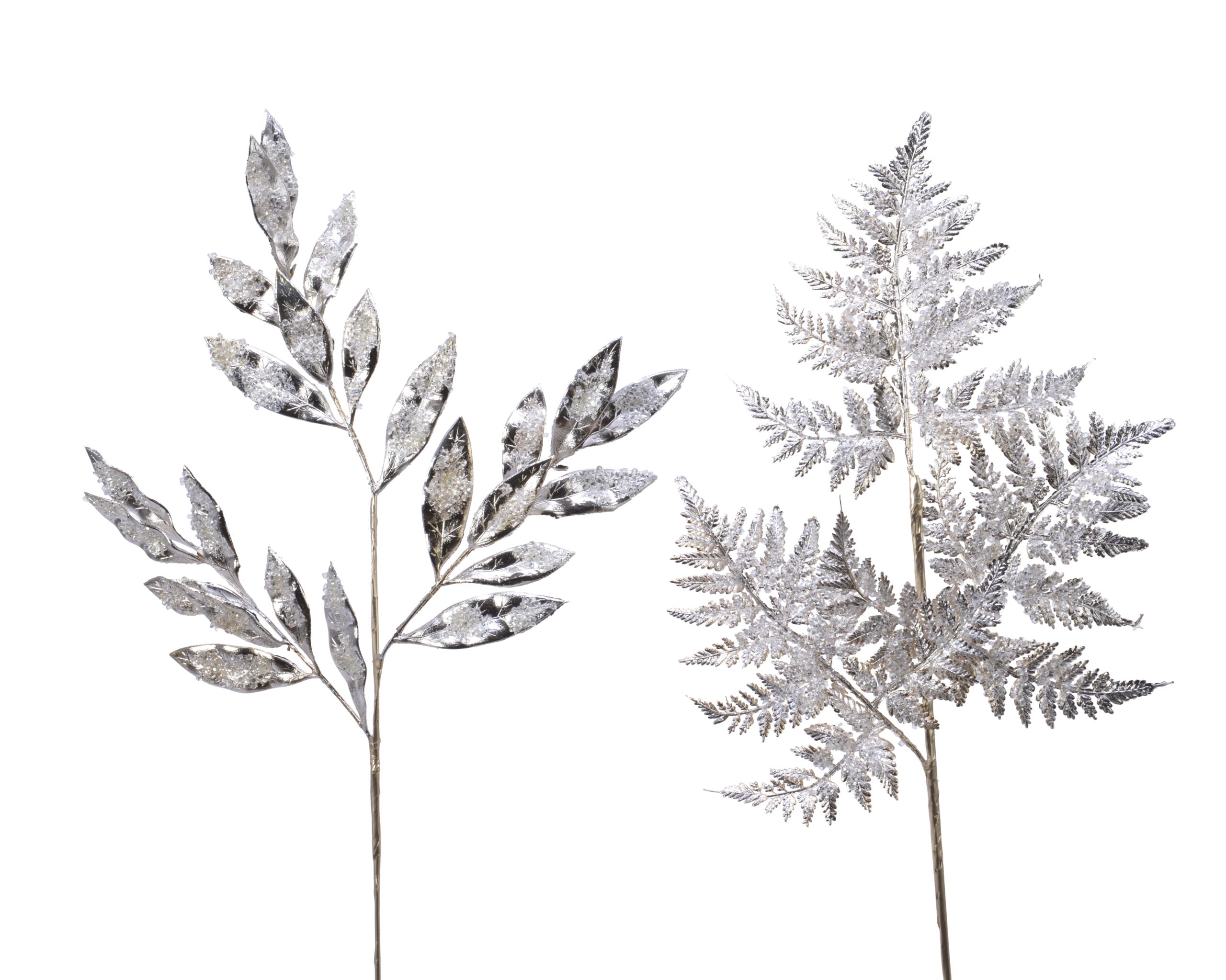 Ramo Felce Light decorativo dorato 76 x 22 x 1 cm per decorazioni natalizie e allestimenti - DeMatteis.it