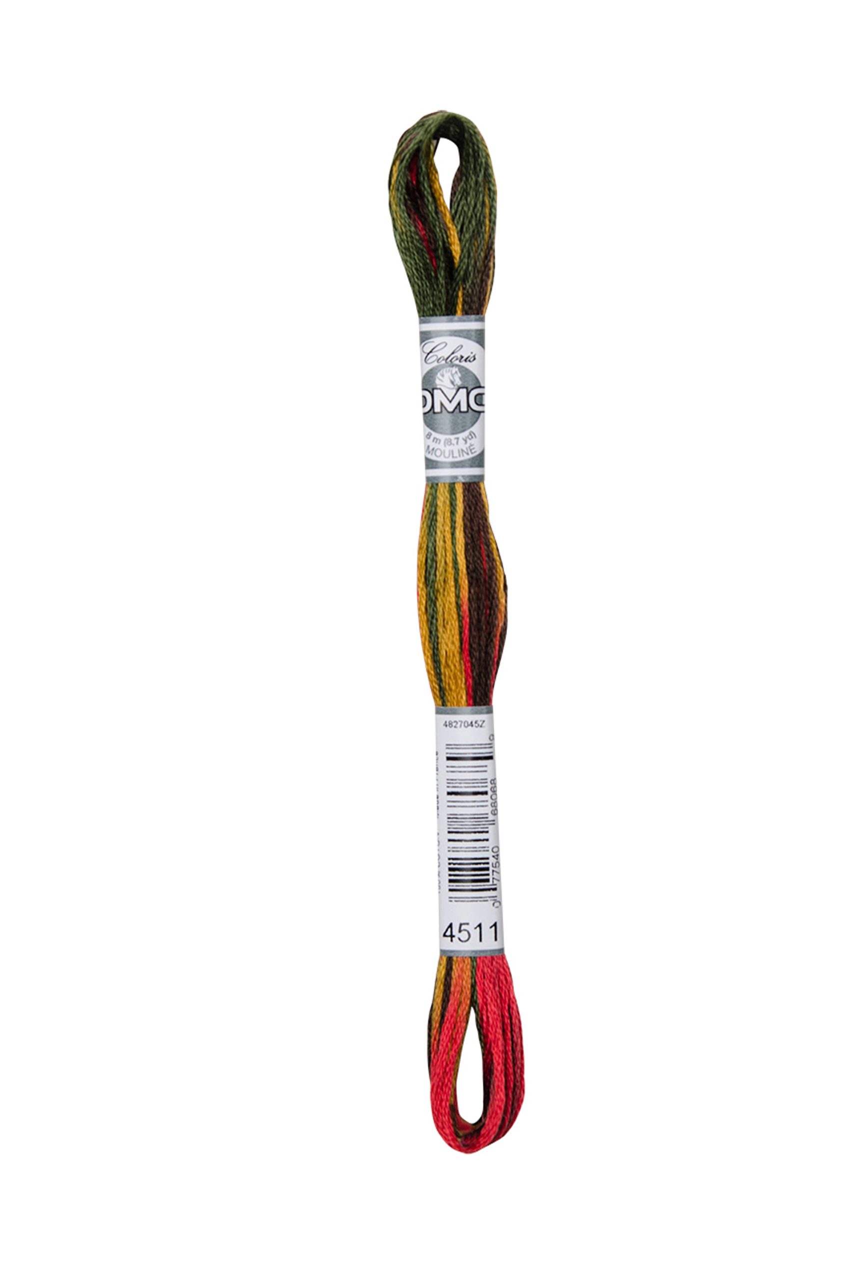 Cotone Dmc Mouline Multicolore 4511: Filo di cotone multicolore dall'effetto sfumato, ideale per ricami, uncinetto e altri progetti creativi. | Dematteis.it
