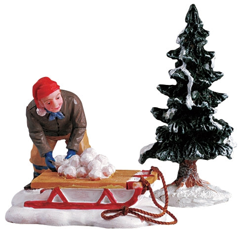Ready For A Fight Lemax decorazione natalizia per villaggio con personaggio e slitta - DeMatteis.it