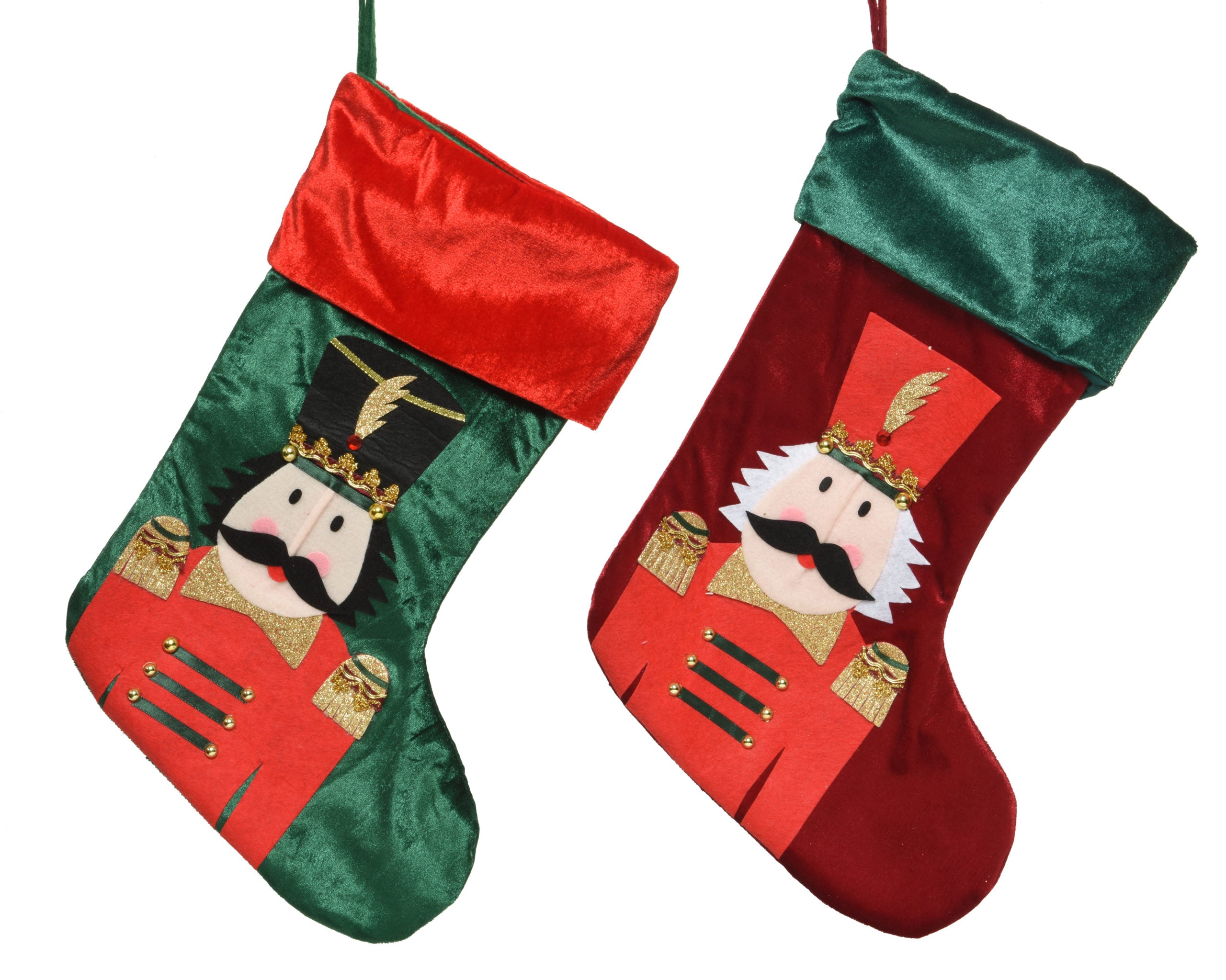 Calze della Befana Calda con schiaccianoci decorativo 28x44x1 cm per decorazioni natalizie - DeMatteis.it