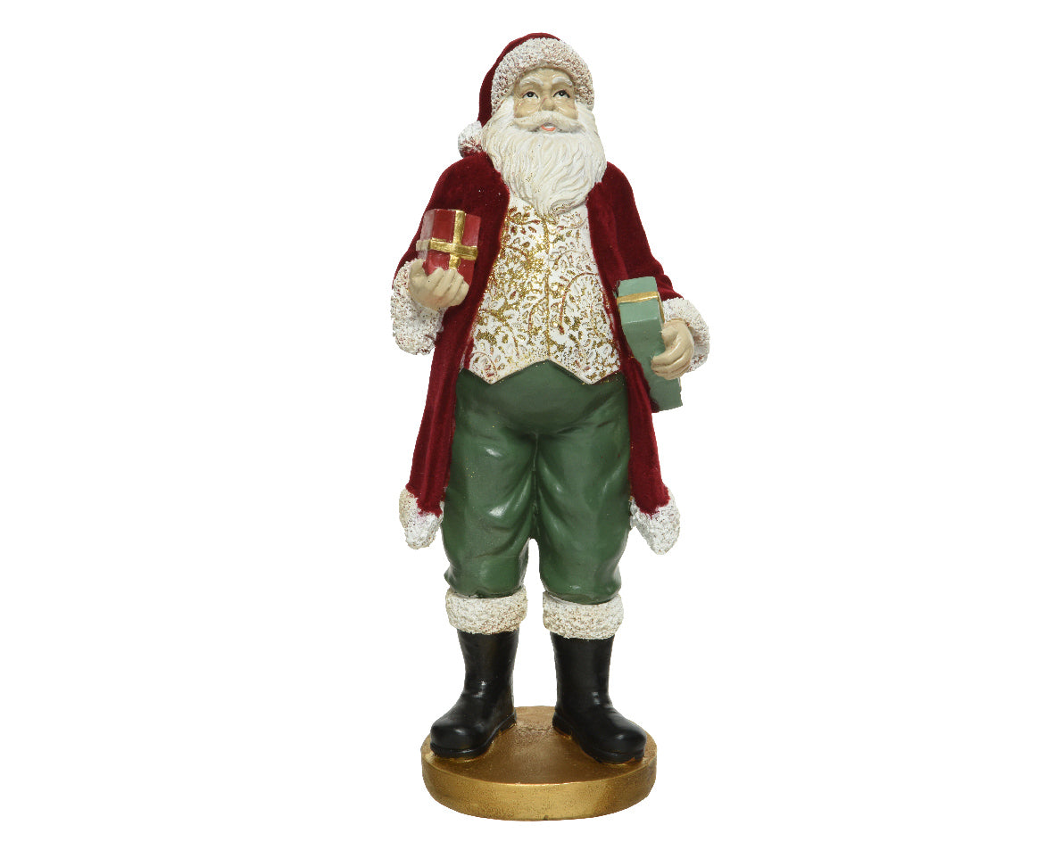 Babbo Natale con regali decorativo 24 cm per addobbi natalizi - DeMatteis.it