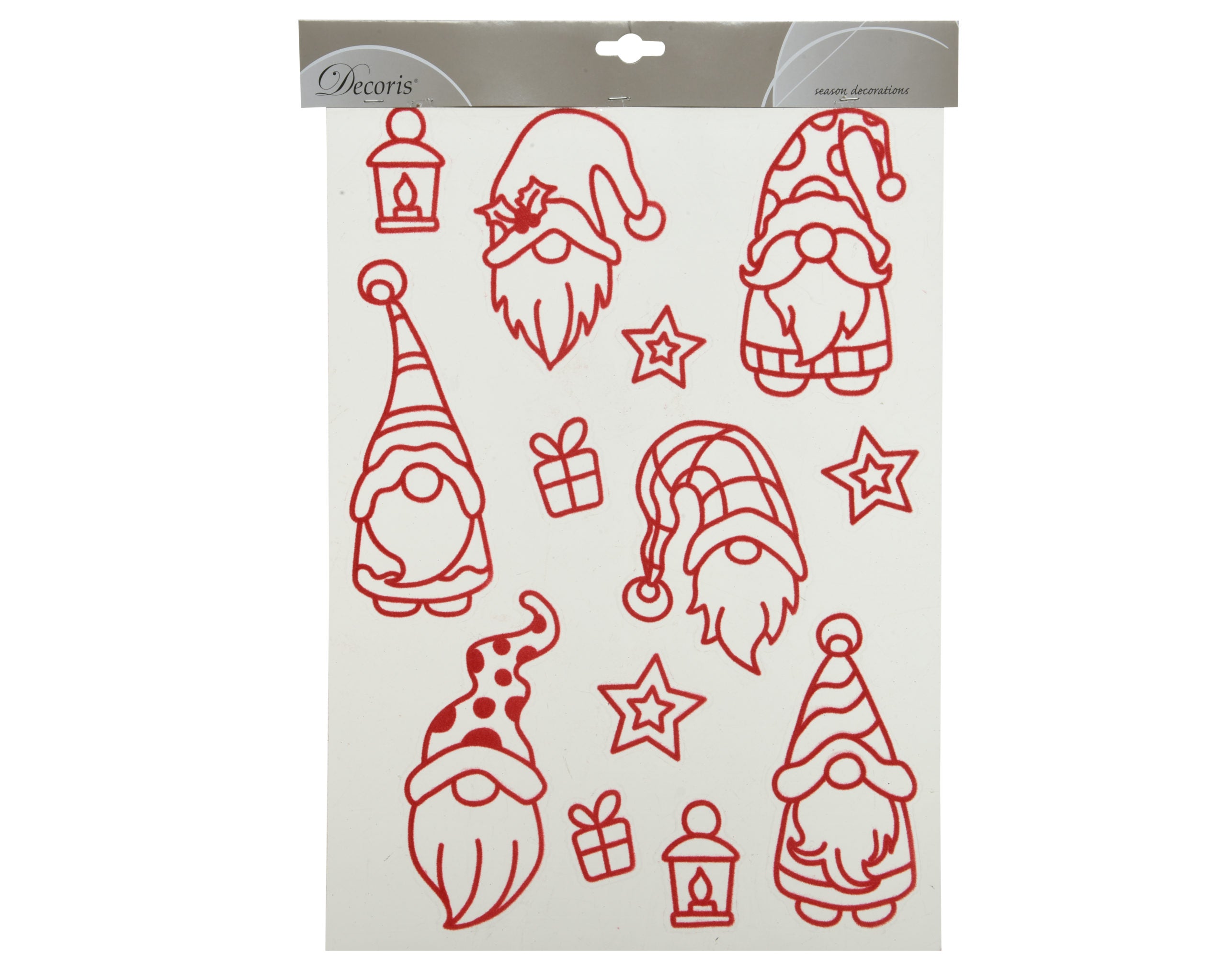 Sticker Decoris Figura Gnomo decorativi natalizi per hobby creativi e decorazioni stagionali - DeMatteis.it