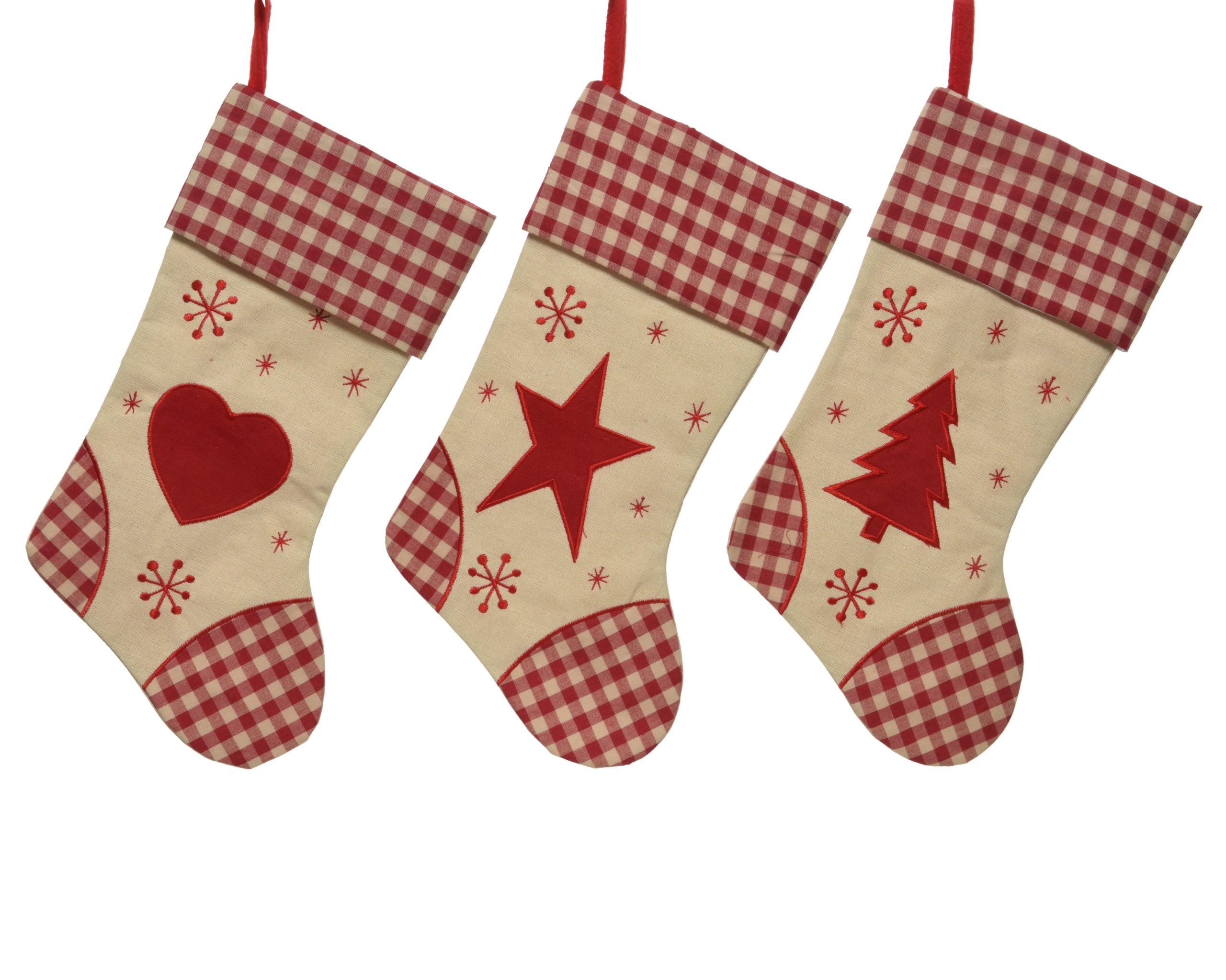 Calza Natalizia Naturale per decorazioni natalizie e contenimento doni 45 x 25 cm in tessuto - DeMatteis.it