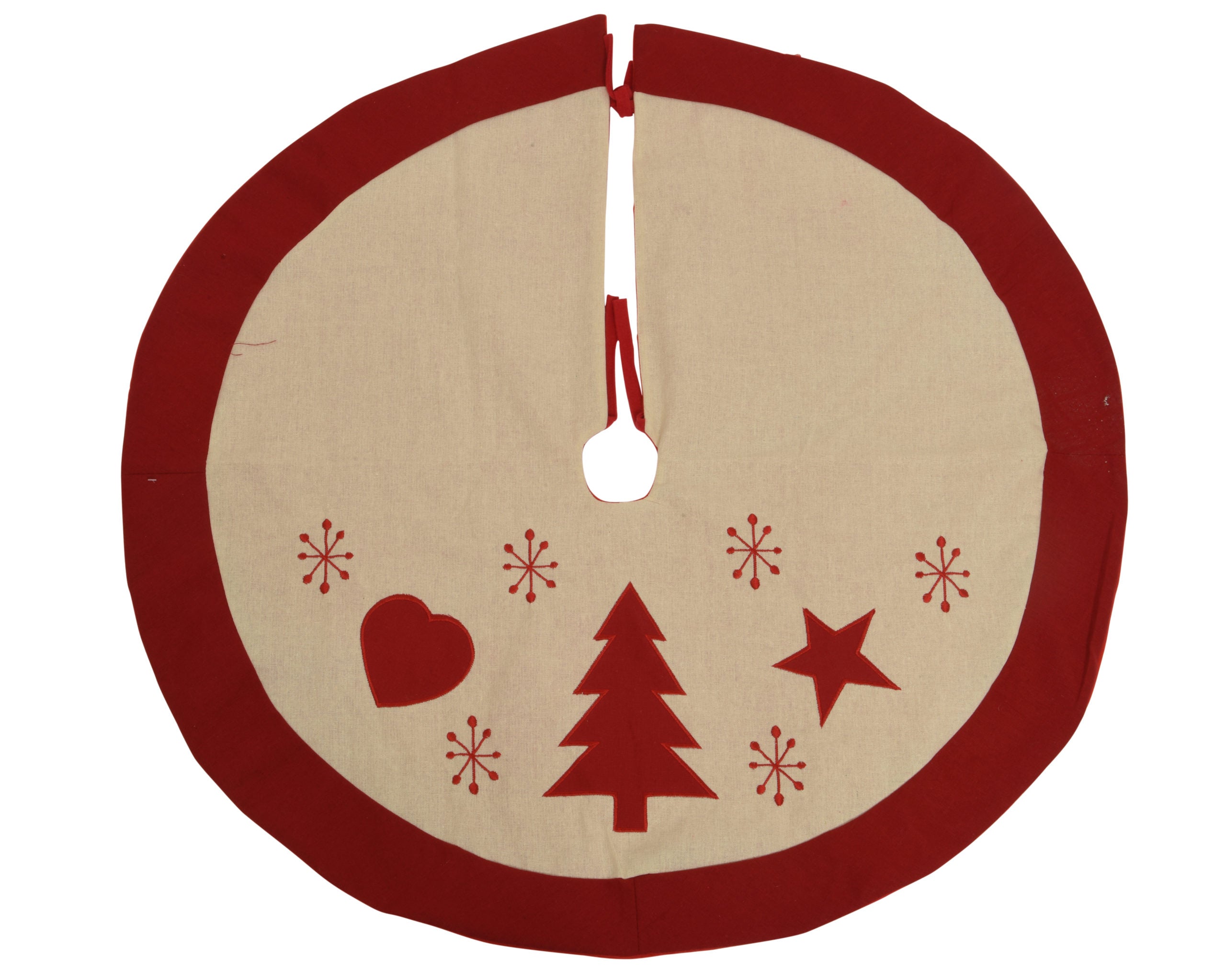 Copripiede Albero Soggetto Rosso D 90 Cm