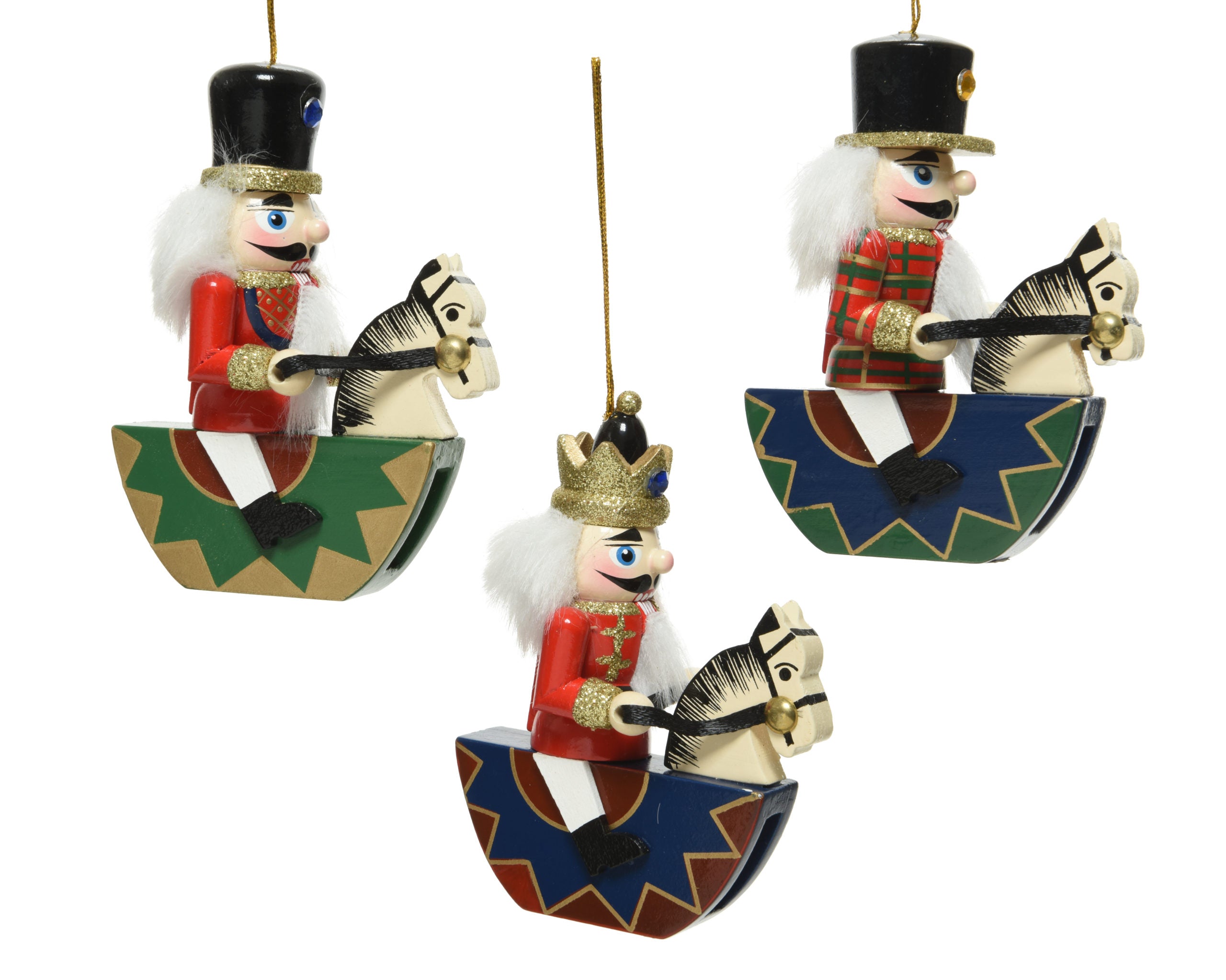 Schiaccianoci Su Cavallo A Dondolo decorativo natalizio 4x7x11 cm per addobbi e ornamenti - DeMatteis.it