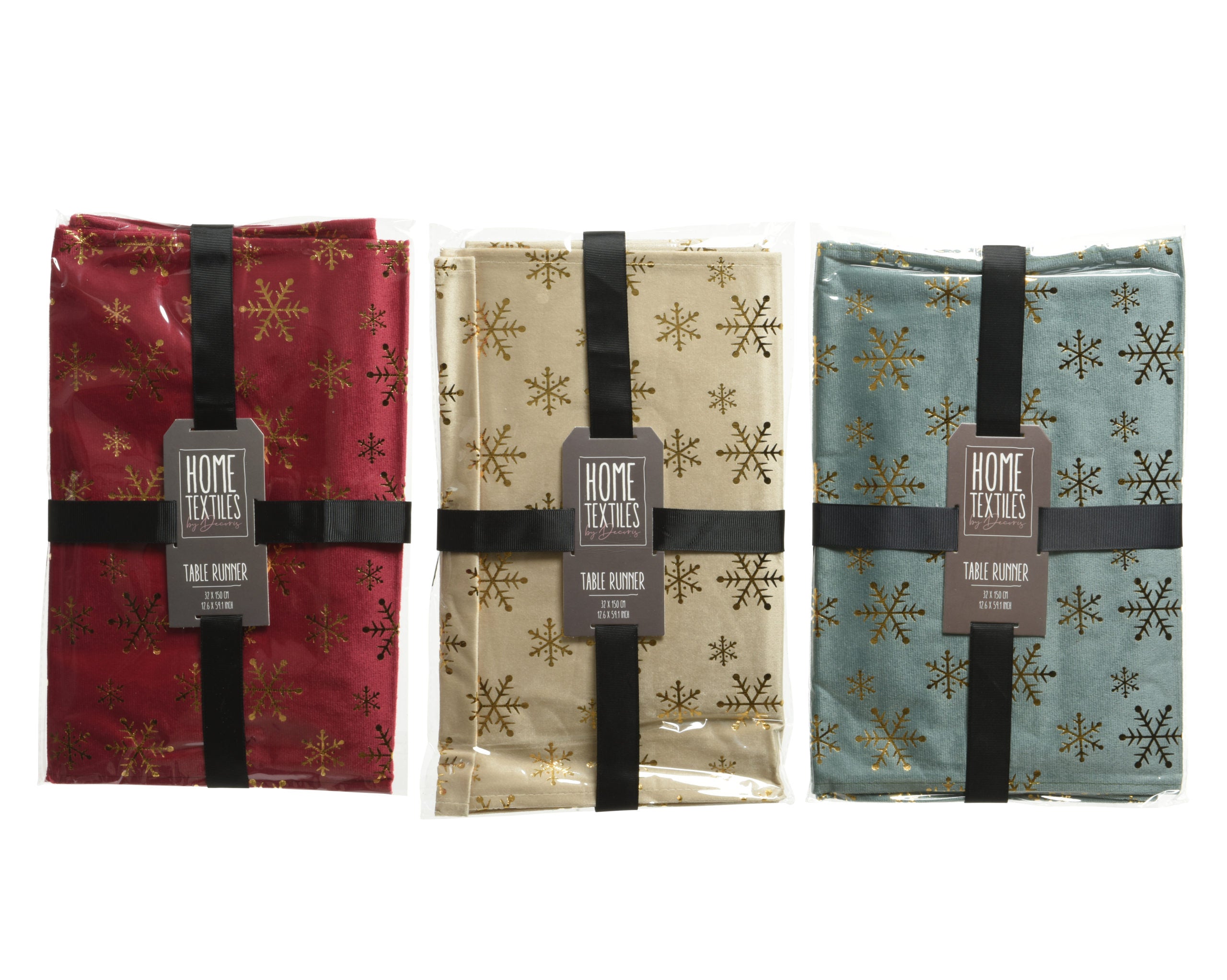 Runner Decoro Natalizio Home Textiles per tavola dimensioni 32 x 150 cm con motivi decorativi festivi - DeMatteis.it