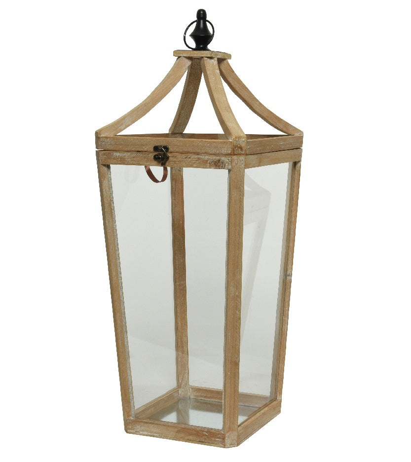 Lanterna Legno 28X28X74 Cm
