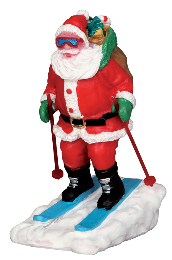 Santa Skier Lemax figurina decorativa natalizia per villaggio di Natale - DeMatteis.it