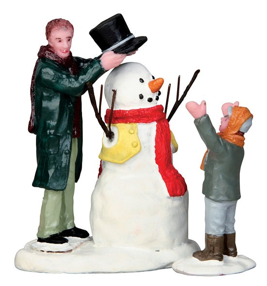 Sharp-Dressed Snowman Set Of2 Lemax decorazioni natalizie per villaggi di Natale con figure e pupazzo di neve - DeMatteis.it