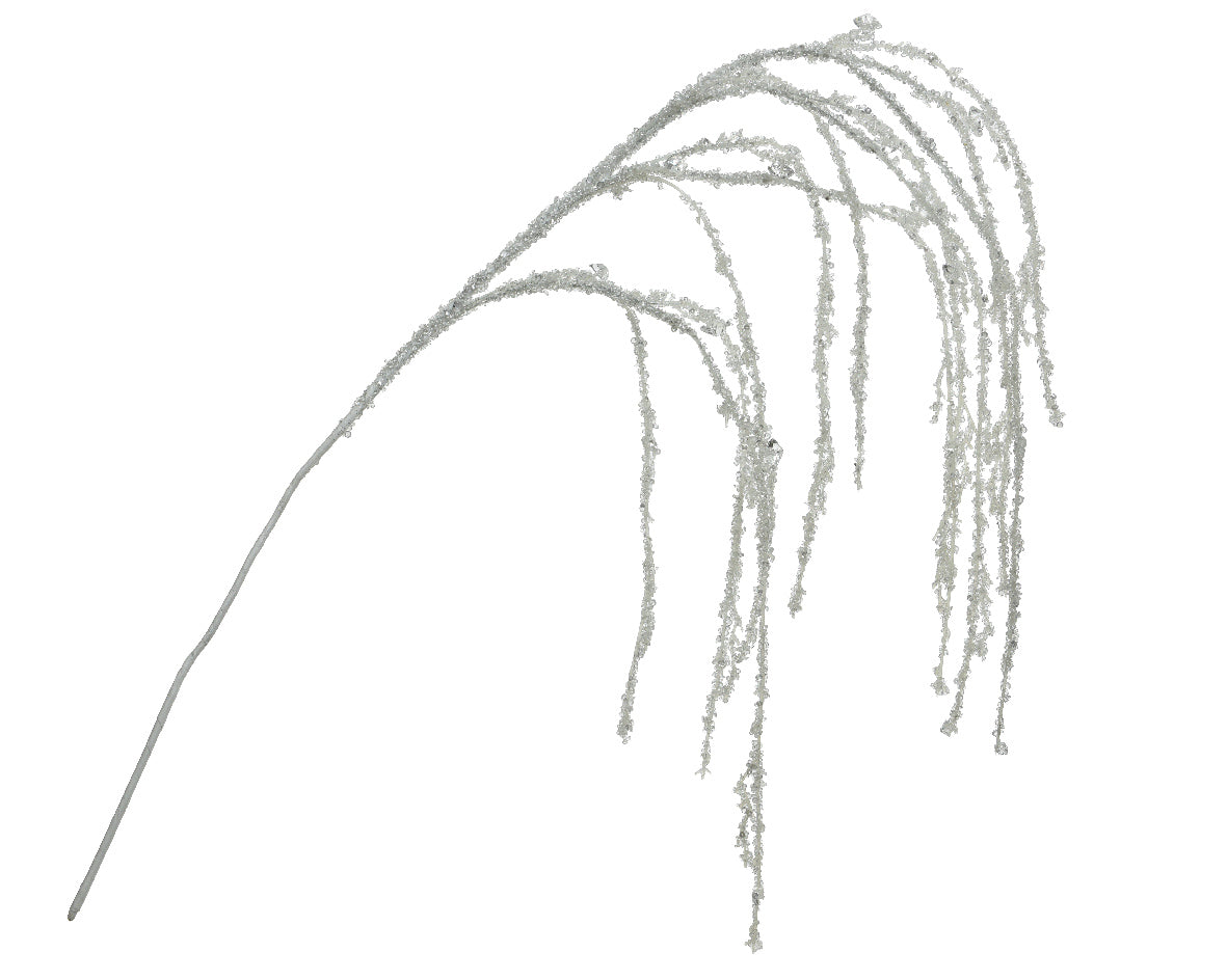 Ramo Bianco Ghiacciato 120 cm decorativo in acrilico per addobbi natalizi - DeMatteis.it