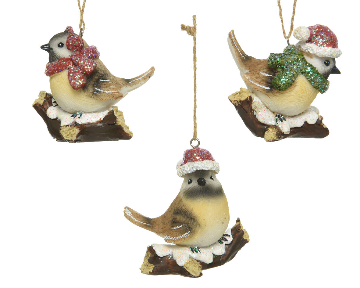 Pendente Uccellino Su Ramo decorazione natalizia appendibile 7 x 7 cm pezzo singolo - DeMatteis.it