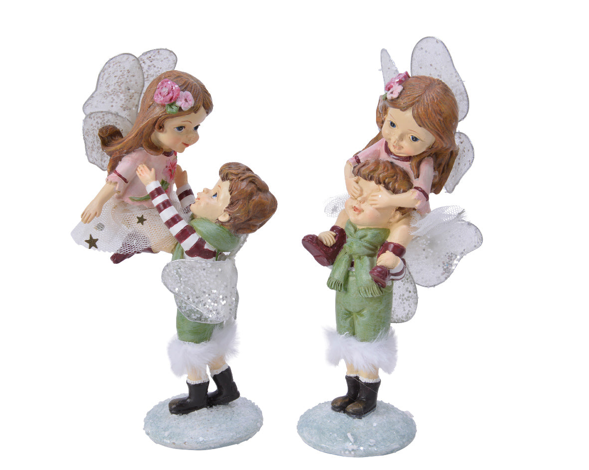 Elfo Su Bimbo 1 Pezzo decorazione natalizia con angeli e bambini per addobbi natalizi - DeMatteis.it