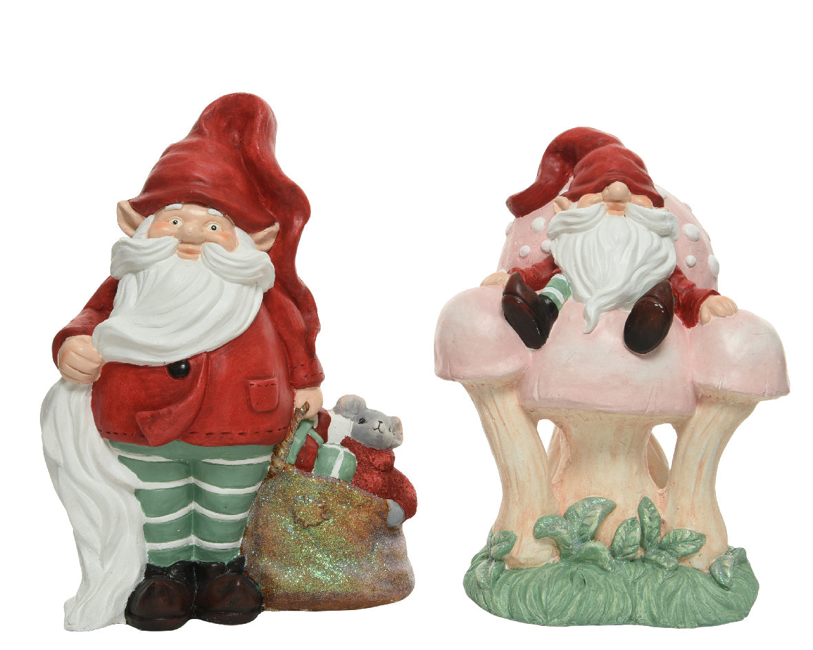 Gnomo decorativo natalizio dimensioni 25 x 29 x 29 cm oggetto ornamentale per decorazione - DeMatteis.it