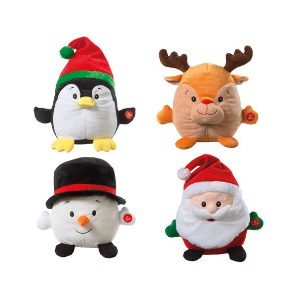 Figura Natalizia Con Suono decorazione natalizia musicale 22 x 25 cm per addobbi festivi - DeMatteis.it