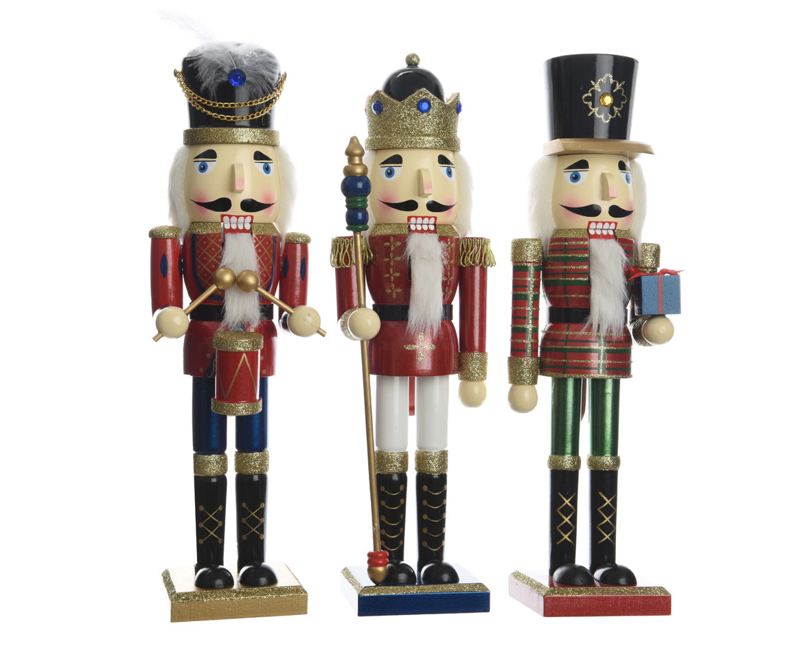 Schiaccianoci decorativo natalizio 17x16x76 cm stile soldatino per decorazione natalizia - DeMatteis.it