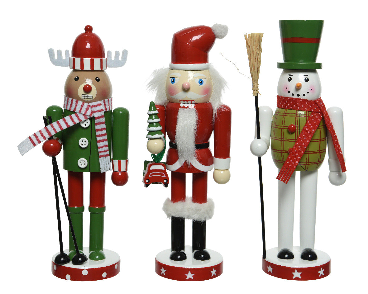 Figura Natalizia Schiaccianoci da 25 cm decorazione natalizia tradizionale - DeMatteis.it